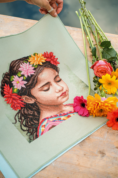 Набор для вышивания "My dahlia headband" . Арт PN-0206850