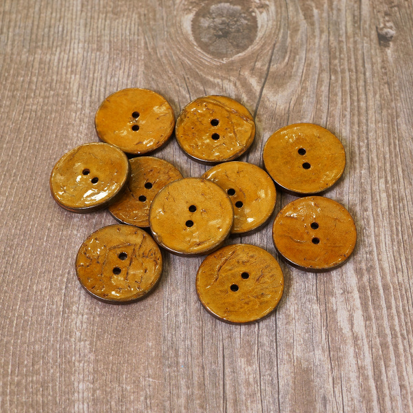 Пуговицы CONCEPT, размер 40, кокос, цвет COL.1 темно-желтый. Арт 1919H-040-COL.1
