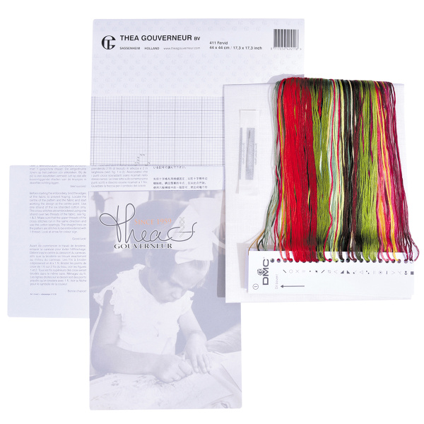 Набор для вышивания "Пылкий Цветок", канва лён 36 ct. Арт 411                     