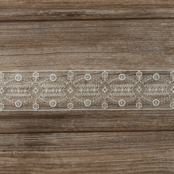 Кружево-вышивка на тюле, 40 мм. Арт 42235/00