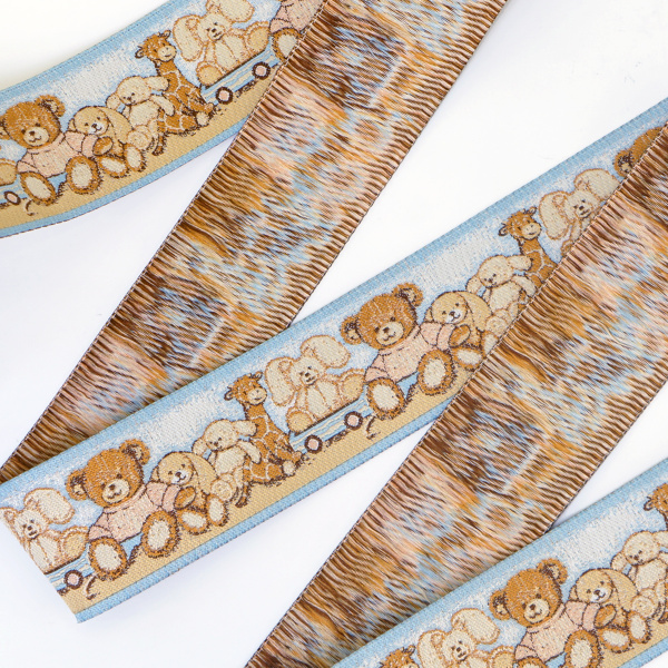 Лента жаккардовая SAFISA, 33 мм, 15 м, цвет 02. Арт 9243-33мм-02