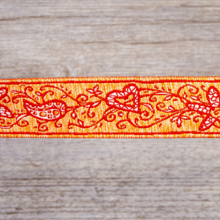 Лента жаккард SAFISA, 25 мм, 15 м, цвет 01. Арт 9104-25мм-01            