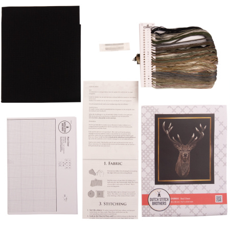 Набор для вышивания "Олень", канва Aida (черная) 16 ct. Арт DSB051