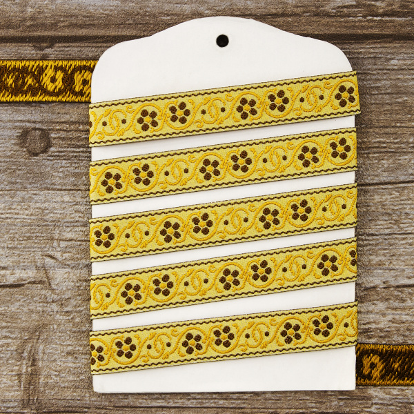 Лента жаккард SAFISA, 15 мм, 15 м, цвет 03. Арт 9208-15мм-03