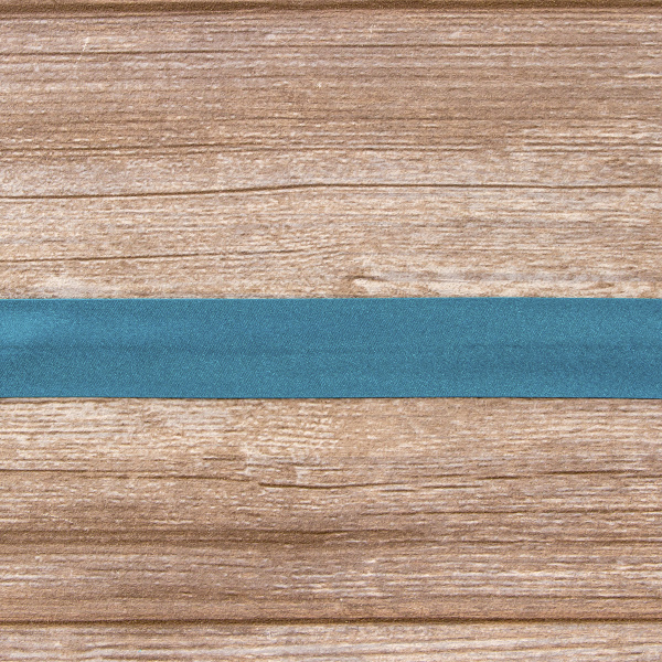 Косая бейка атласная 30 мм, 25 м, цвет 55, малахит. Арт 6260-30мм-55            