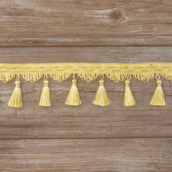 Тесьма с кисточками декоративная PASSAN цвет медовый. Арт BPK - 019-col.PE - 5