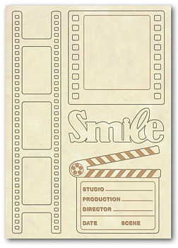 Набор высеченных декоративных элементов "Кино". Арт KLSP035