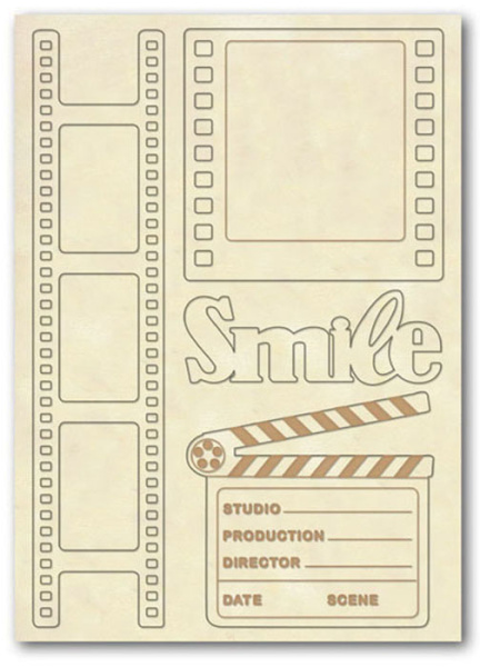 Набор высеченных декоративных элементов "Кино". Арт KLSP035