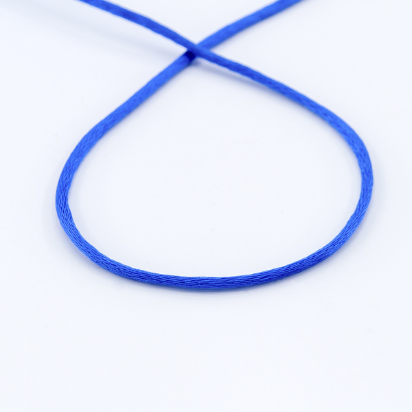 Шнур атласный SAFISA 2 мм, 25 м, цвет 13, синий. Арт 462-13                  