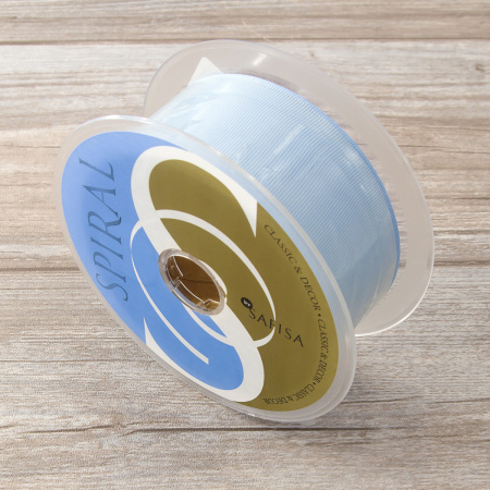 Лента репсовая SAFISA, 50 мм, 25 м, цвет 04 голубой светлый. Арт 350-50мм-04