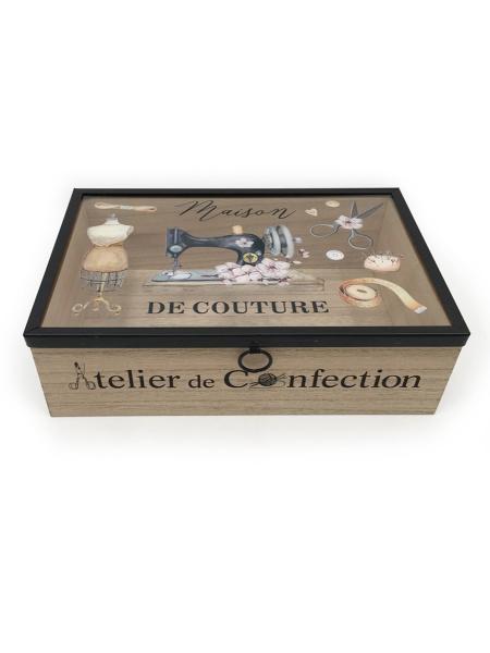 Шкатулка для хранения швейной фурнитуры, 25 х 17 х 8 см. Арт G001.TN016