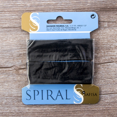 Тесьма киперная хлопковая на блистере SAFISA, 25 мм, 2 м , цвет 01, черный. Арт P00260C-25мм-01         