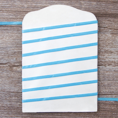 Лента для вышивания SAFISA на блистере, 4 мм, 5 м, цвет 16, небесно-голубой. Арт P111-4мм-16             