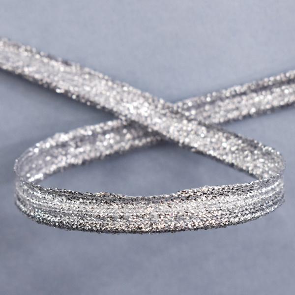 Кант декоративный, 2,5 мм, цвет серебристый люрекс. Арт 881310600X6000          