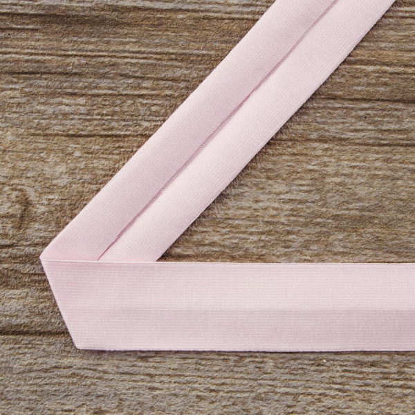 Косая бейка хлопок, 20 мм, 20 м, цвет 52, дымчачая роза. Арт 6598-20мм-52