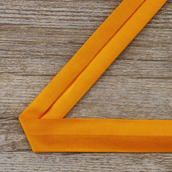 Косая бейка хлопок, 20 мм, 20 м, цвет 34, оранжевый. Арт 6598-20мм-34