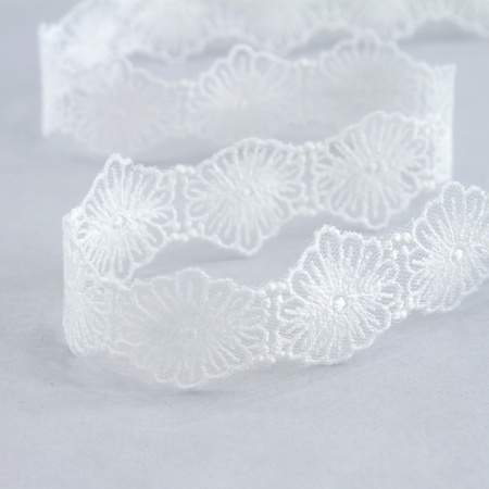 Кружево-вышивка на тюле, 17 мм, 13,5 м. Арт 41689/01