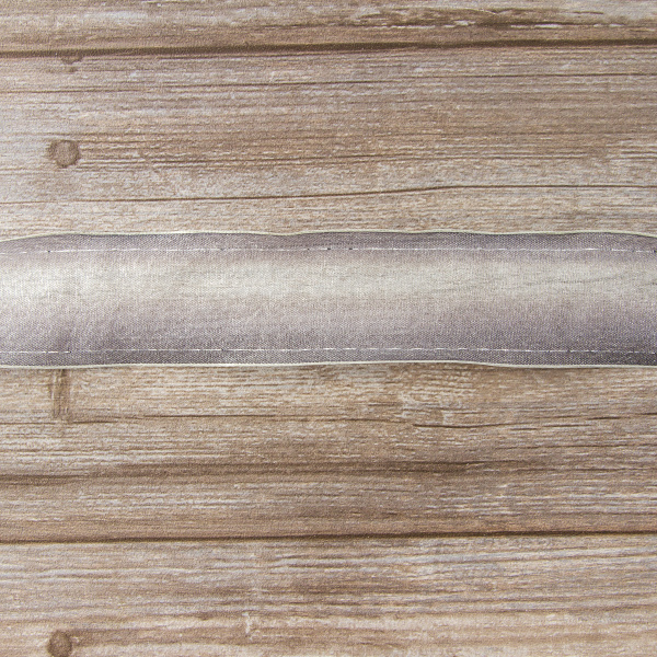 Лента органза с рисунком с проволокой по краю SAFISA, цвет серый, 50 мм, 15 м. Арт 25167-50мм-02            