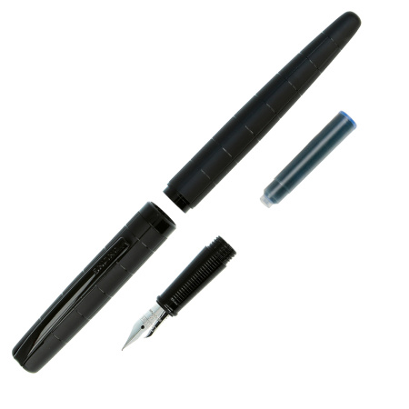 Ручка перьевая "Eleganza Classic" с синим картриджем, размер пера M, 0.5 мм, цвет корпуса черный . Арт 34564