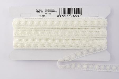 Гипюр, 18 мм, цвет белый. Арт K052/01