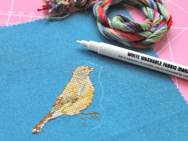 Маркер для разметки на темной ткани, линия 1 мм, цвет белый, смываемый водой. Арт 290/G002               