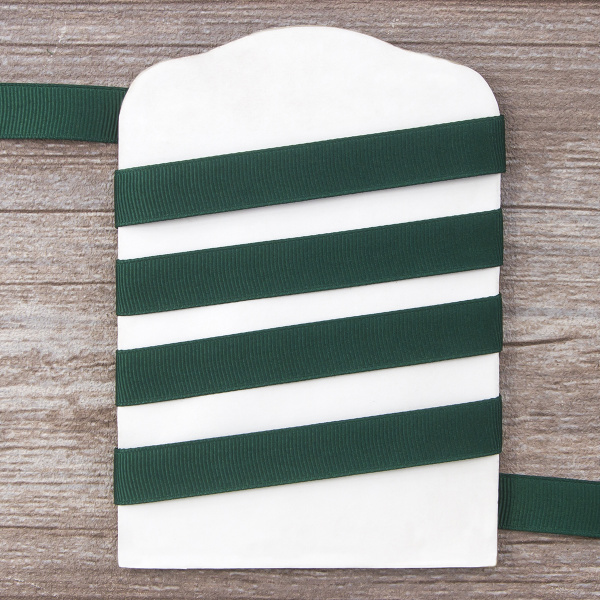 Лента репсовая SAFISA мини-рулон, 15 мм, 3,5 м, цвет 43, цвет зеленый-темный. Арт P00350W-15мм-43         