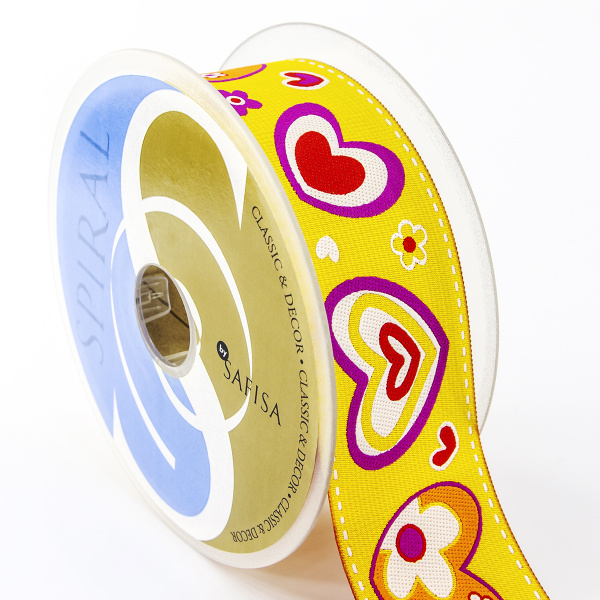 Лента жаккард SAFISA, 50 мм, 15 м, цвет 01. Арт 9127-50мм-01            