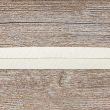 Косая бейка хлопок/полиэстер, 20 мм, 20 м, цвет 56, кремовый. Арт 6470-20мм-56