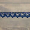 Кружево плетеное, 12 мм, цвет синий, 100% хлопок, 5 м. Арт K-5004-242