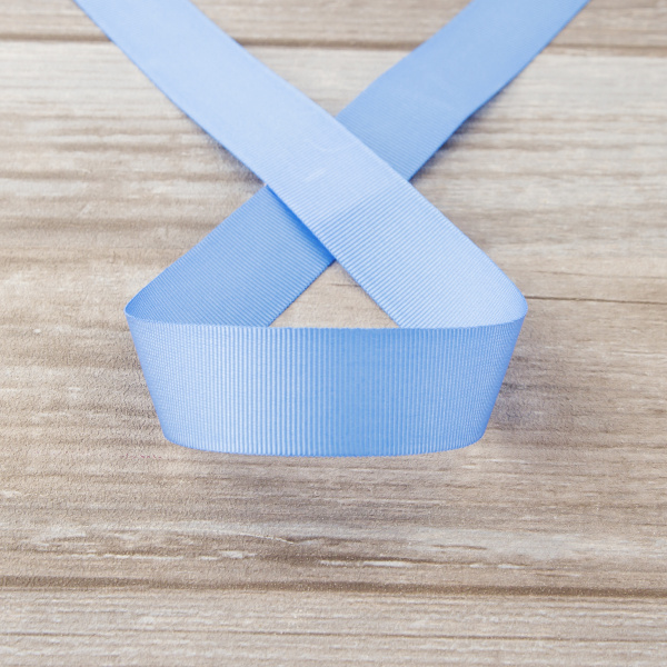 Лента репсовая SAFISA, 25 мм, 25 м, цвет 65 голубой. Арт 350-25мм-65