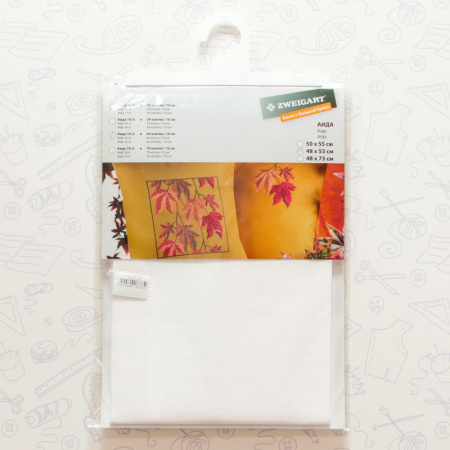 Канва в упаковке Aida 16 ct, 48 x 53 см, цвет №100. Арт н3251/100                