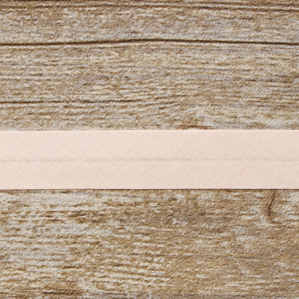 Косая бейка хлопок/полиэстер 20 мм, 25 м, цвет 83, чайная роза. Арт 6120-20мм-83            