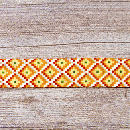 Резинка декоративная, 30 мм, цвет горчичный, 10 м. Арт 35131-30мм-02