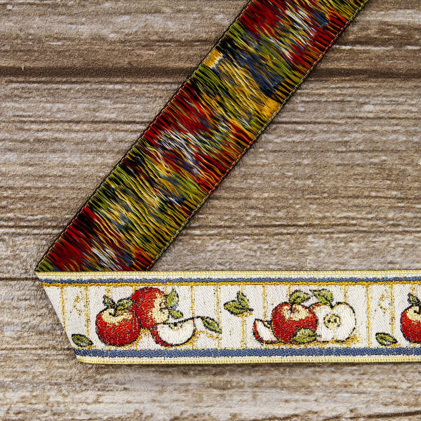 Лента жаккард SAFISA, 25 мм, 15 м, цвет 01. Арт 9217-25мм-01