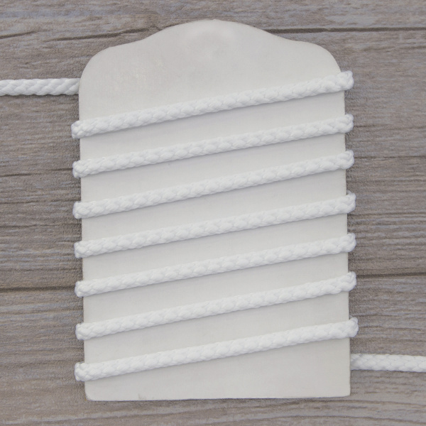 Шнур PEGA полиэстровый, цвет белый, 6,0 мм. Арт 842949700P1101