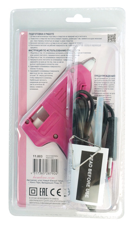 Пистолет клеевой низкотемпературный 12 x 15 см. Арт 11.003