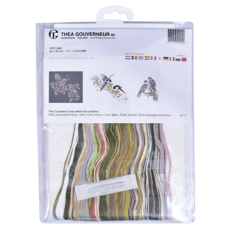 Набор для вышивания "Сойки", канва лён 36 ct. Арт 2022                    