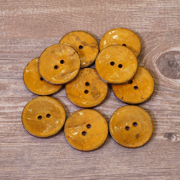 Пуговицы CONCEPT, размер 48, кокос, цвет COL.1 темно-желтый. Арт 1919H-048-COL.1