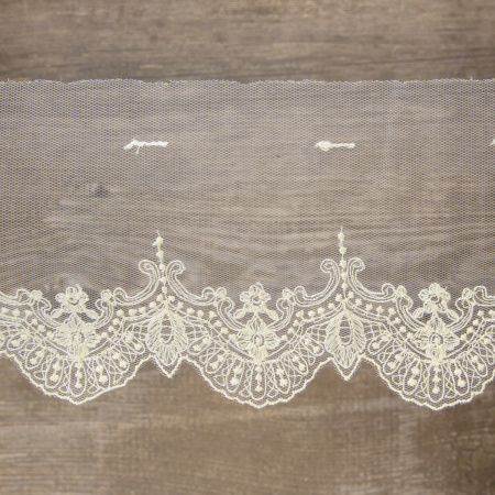 Кружево-вышивка на тюле, 50 мм, 14,6 м. Арт 41806/02