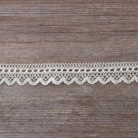 Кружево мерсеризованное эластичное, 25 мм, цвет белый. Арт E003/01                 