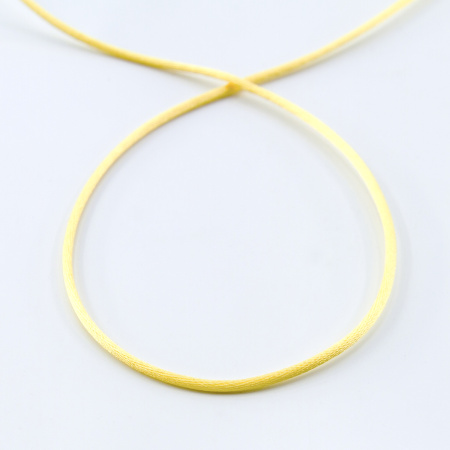 Шнур атласный SAFISA 2 мм, 25 м, цвет 09, Желтый светлый. Арт 462-09                  