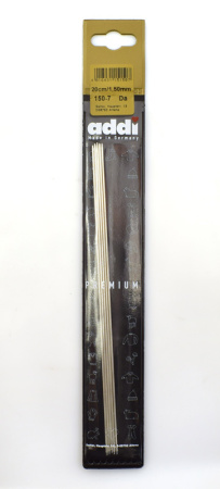 Спицы, чулочные, сталь, addiSteel №1,5, 20 см. Арт 150-7/1.5-20