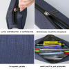 Пенал для ручек "Pencil Case" на молнии, 22 х 7 х 7 см, текстильный, цвет темно-голубой. Арт 04003/6