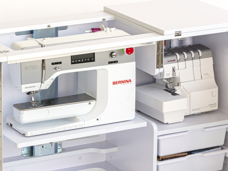 Стол раскладной для швейной машины с раскройным местом ECLIPSE, белый. Арт TLM.E-W001                  