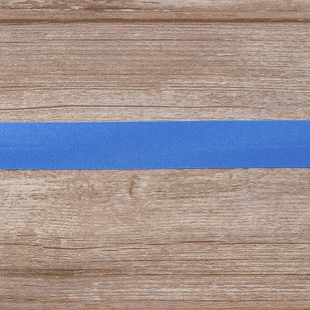 Косая бейка атласная 30 мм, 25 м, цвет 42, темно-голубой. Арт 6260-30мм-42            