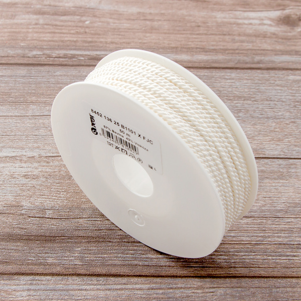 Шнур витой PEGA, белый, 2,5 мм. Арт 845213625B1101