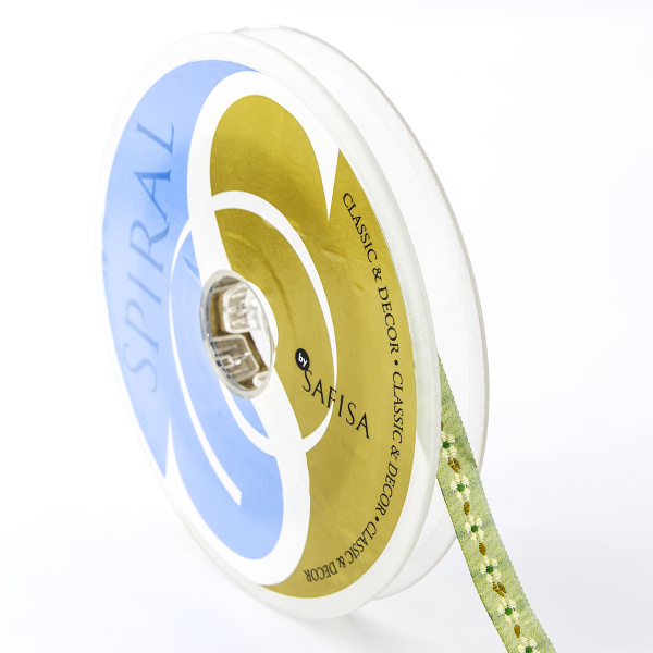 Лента жаккард SAFISA, 10 мм, 15 м, цвет 03. Арт 9160-10мм-03