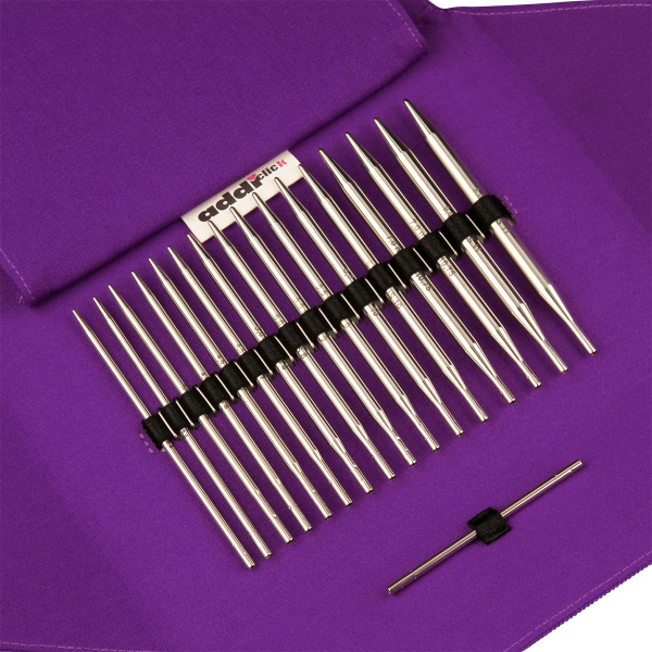 Набор круговых латунных спиц со сменными лесками addiClick by Woolly Hugs. Арт 680-2/000               