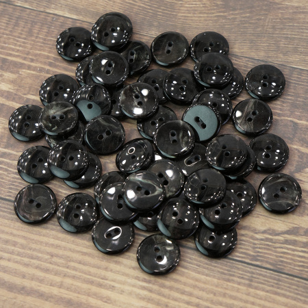 Пуговицы CONCEPT Mother of Pearl, размер 24, полиэстер, цвет COL.5 Deep Sea. Арт 75315-024-COL.5DEEP SEA