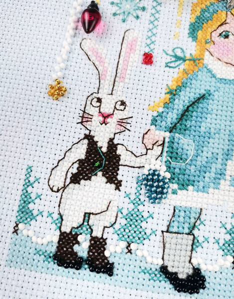 Набор для вышивания  "Снегурка и Зая". Арт 13.003.46